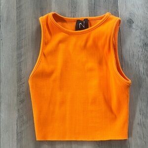 Naked Wardrobe Orange Crop Top size small never worn